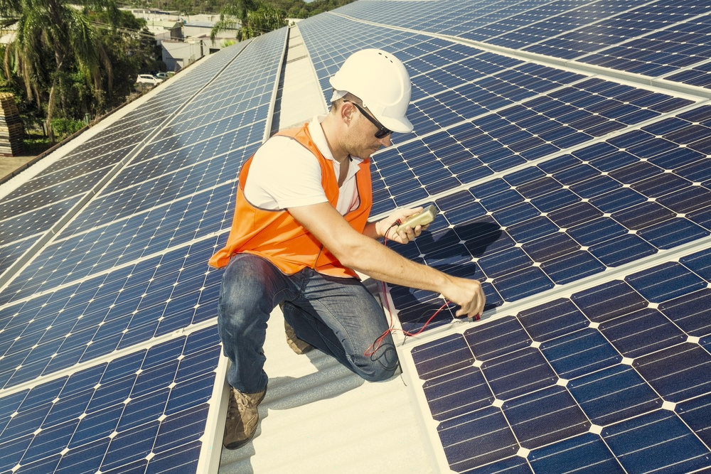 Solar panel installation